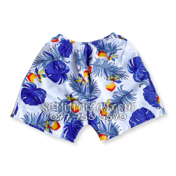 Bộ Áo Sơ Mi Quần Short Trái Cây Họa Tiết Trái Đào Trắng