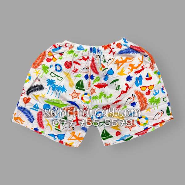 Bộ Áo Sơ Mi Quần Short Tropical Cây Dừa Thuyền Buồm Mỏ Neo Sao Biển Đỏ
