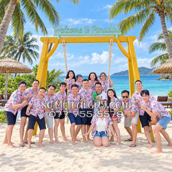Bộ Áo Sơ Mi Quần Short Tropical Họa Tiết Chim Hồng Hạc
