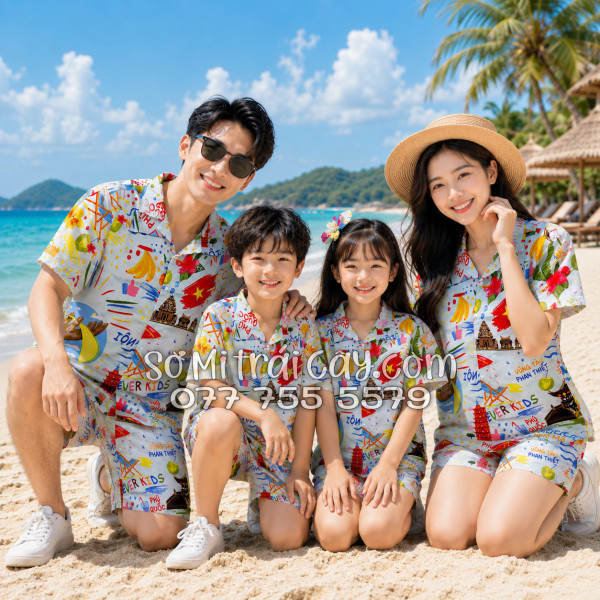 Bộ Áo Sơ Mi Quần Short Tropical Du Lịch Hà Nội Sài Gòn Đà Nẵng Phú Quốc Phan Thiết Mũi Né Nha Trang Vũng Tàu Xanh