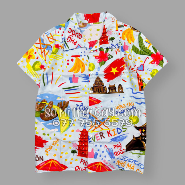 Bộ Áo Sơ Mi Quần Short Tropical Du Lịch Hà Nội Sài Gòn Đà Nẵng Phú Quốc Phan Thiết Mũi Né Nha Trang Vũng Tàu Xanh