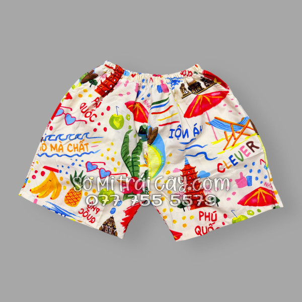 Bộ Áo Sơ Mi Quần Short Tropical Du Lịch Hà Nội Sài Gòn Đà Nẵng Phú Quốc Phan Thiết Mũi Né Nha Trang Vũng Tàu Màu Kem Nhạt
