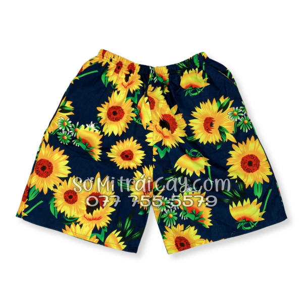 Bộ Áo Sơ Mi Quần Short Tropical Họa Tiết Hoa Cúc