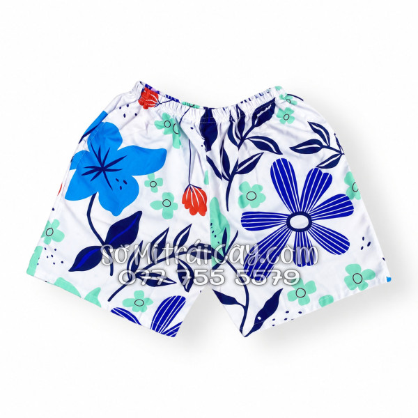 Bộ Áo Sơ Mi Quần Short Tropical Họa Tiết Hoa Tulip